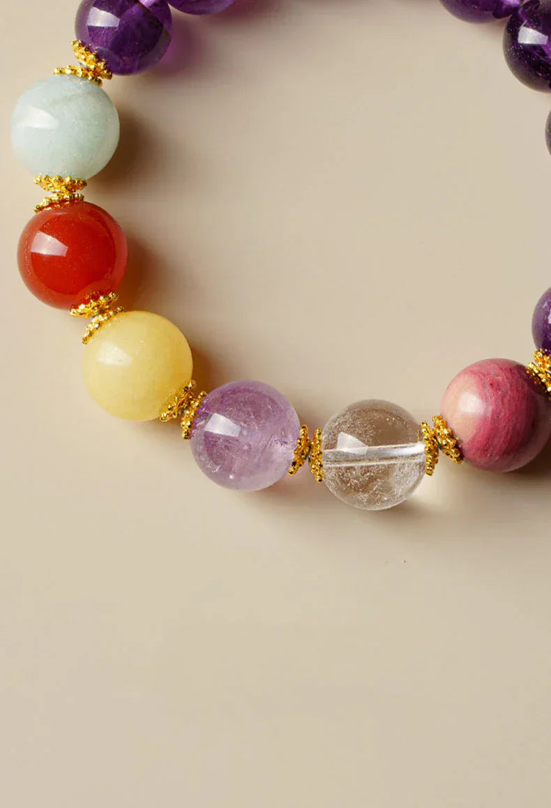 Nine Purple Fire Crystal Bracelet (20-year Good Fortune) - Fengshui Luck Lab