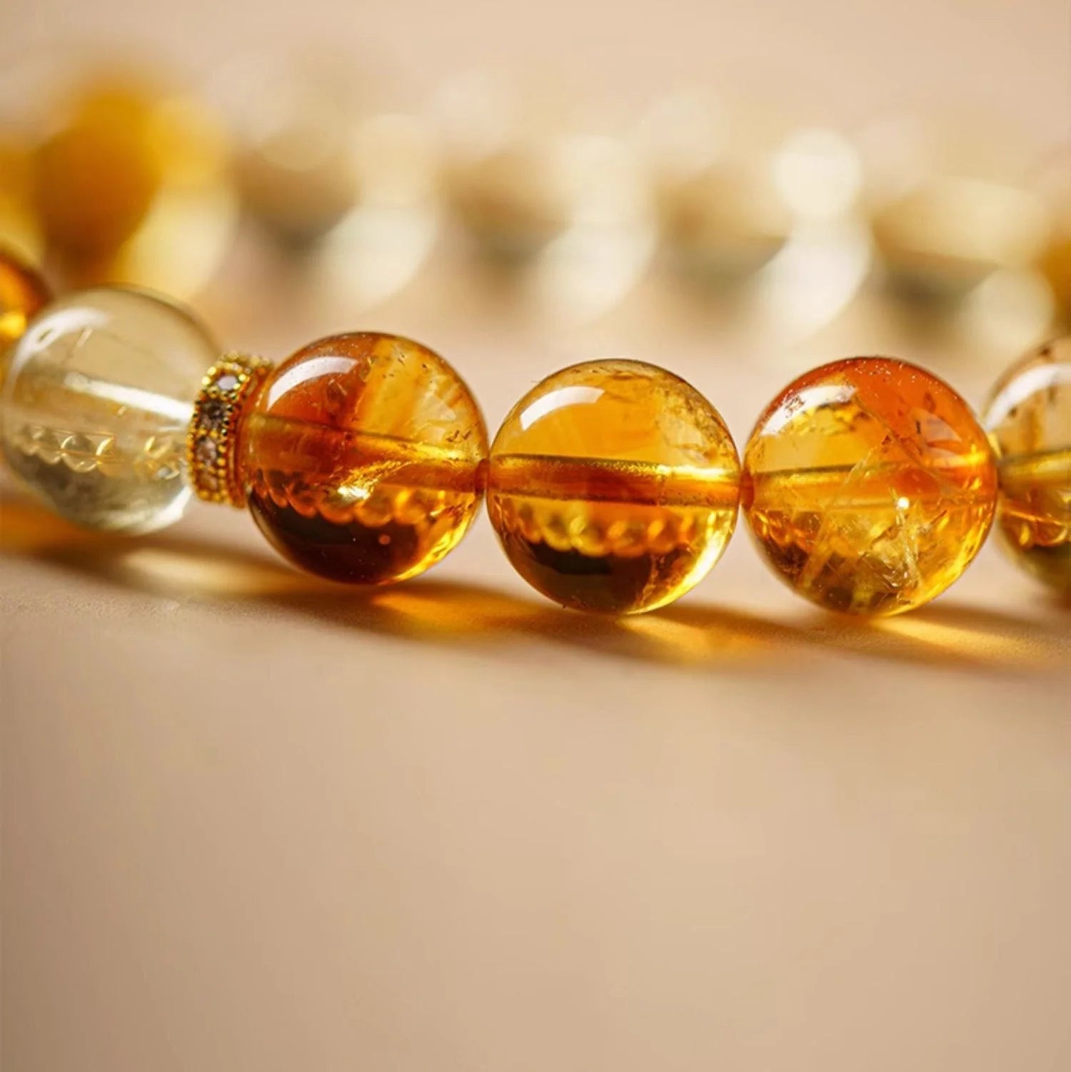 Natural Yellow Crystal Bracelet (Wealth and Luck)