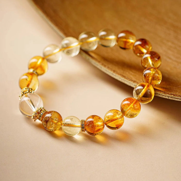 Natural Yellow Crystal Bracelet (Wealth and Luck)
