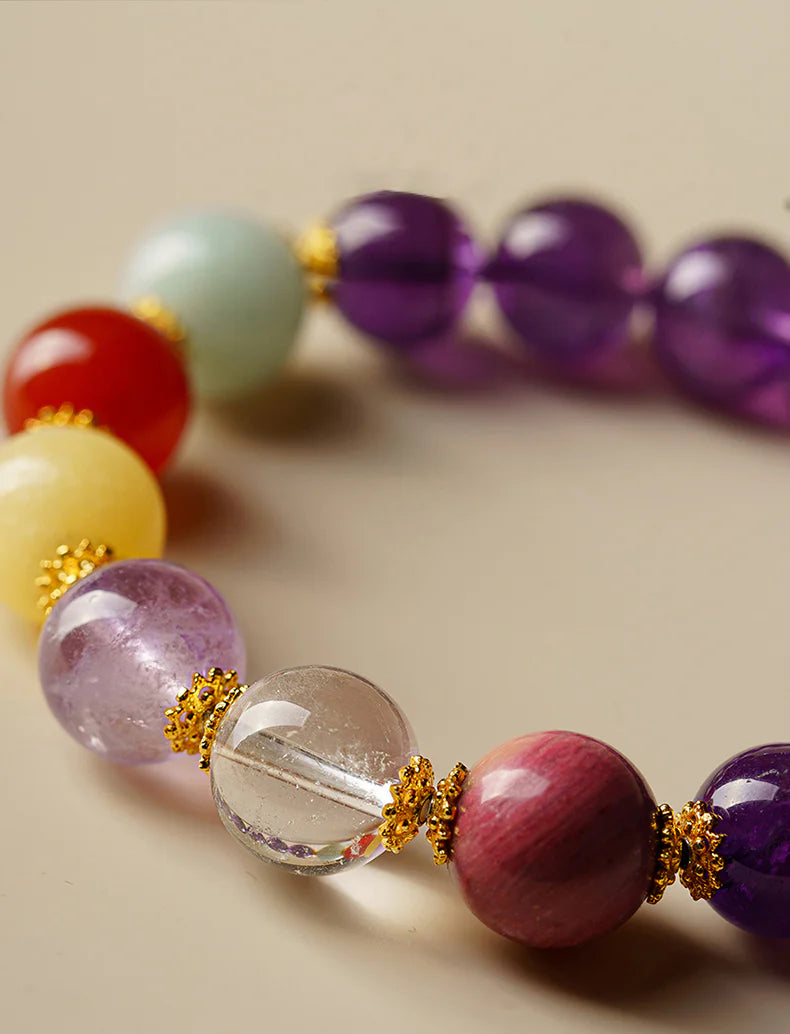 Nine Purple Fire Crystal Bracelet (20-year Good Fortune)