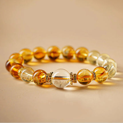 Natural Yellow Crystal Bracelet (Wealth and Luck)