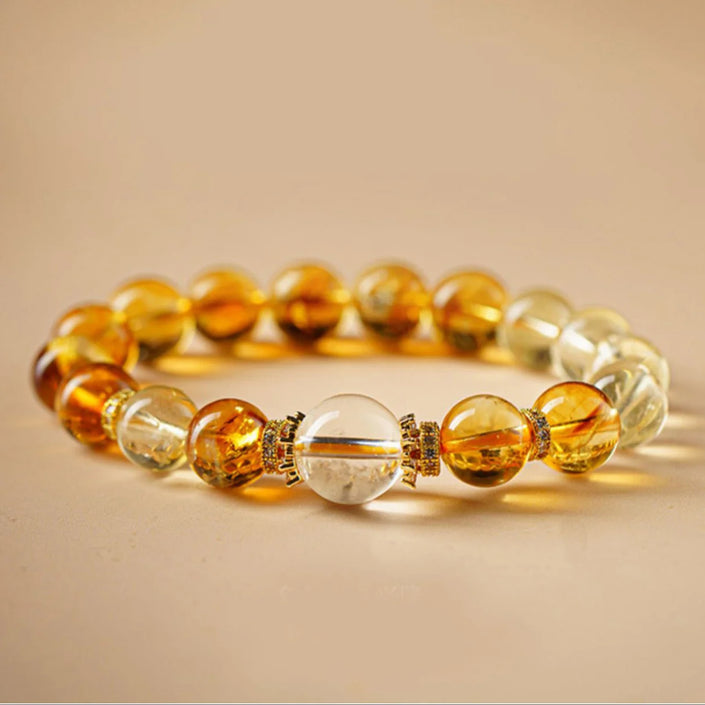 Natural Yellow Crystal Bracelet (Wealth and Luck)