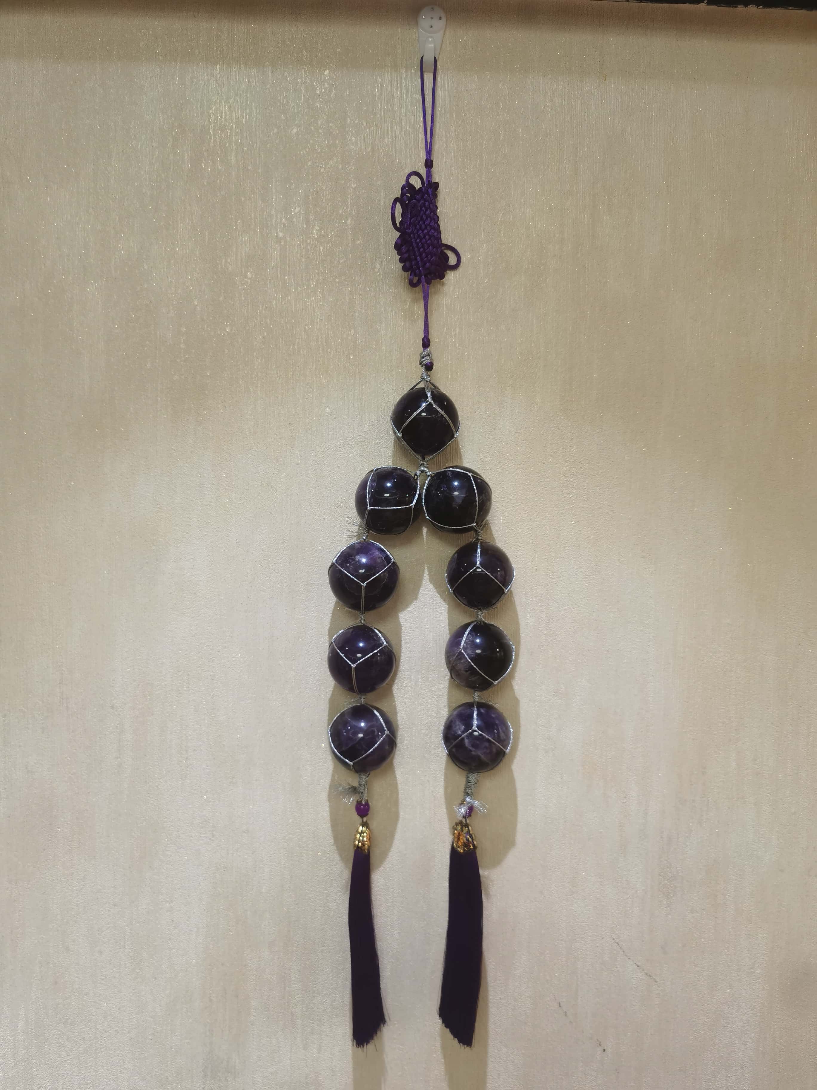 Blessed Natural Nine-Star Amethyst Crystal Sphere