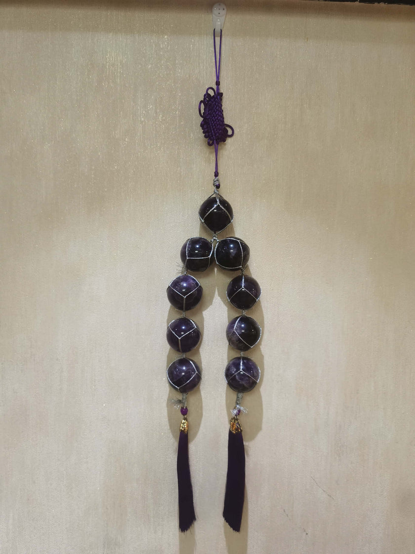 Blessed Natural Nine-Star Amethyst Crystal Sphere - Fengshui Luck Lab