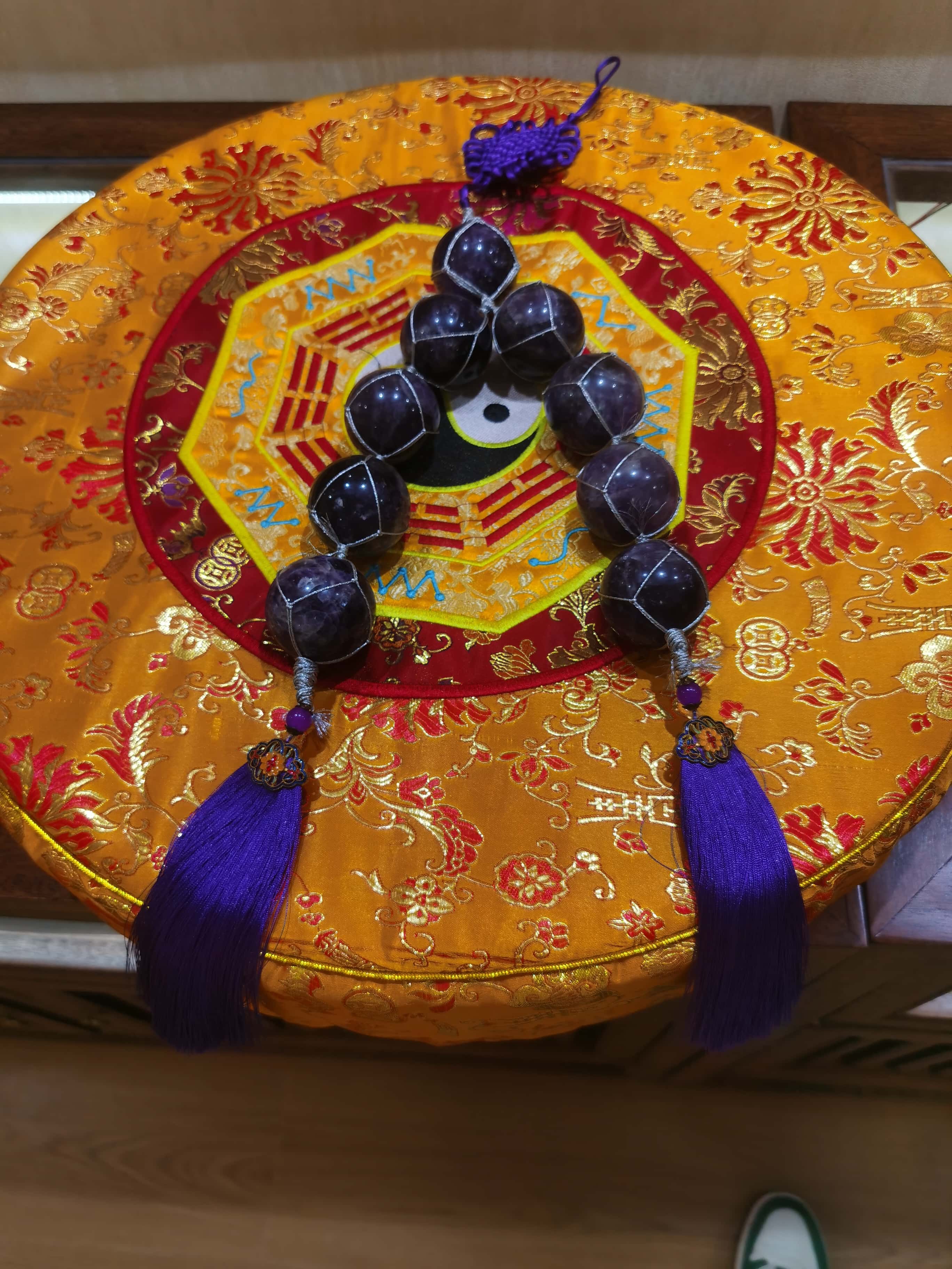 Blessed Natural Nine-Star Amethyst Crystal Sphere