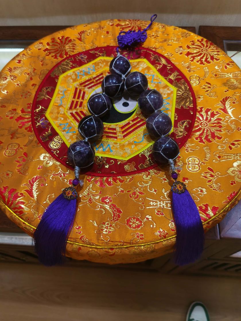 Blessed Natural Nine-Star Amethyst Crystal Sphere - Fengshui Luck Lab