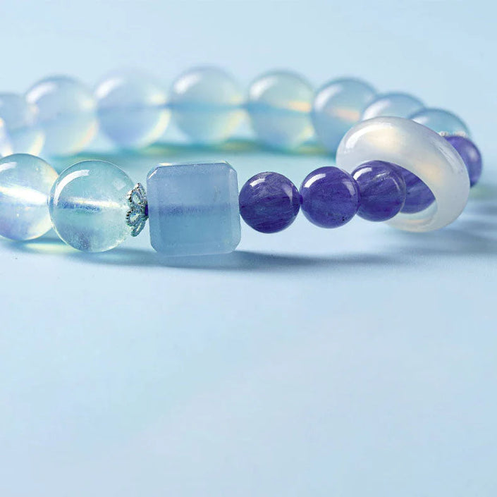 Armband aus natürlichem blauem Kristall (Liebe und Familie)