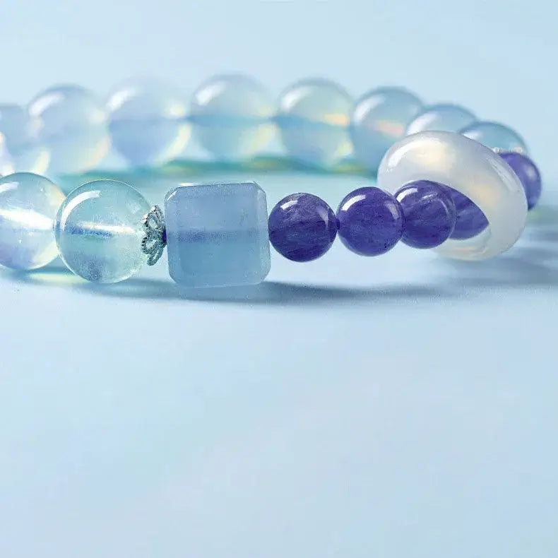 Natural Blue Crystal Bracelet (Love and Family) - Fengshui Luck Lab