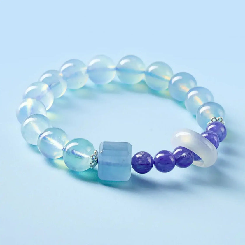 Natural Blue Crystal Bracelet (Love and Family) - Fengshui Luck Lab