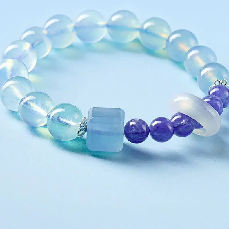 Natural Blue Crystal Bracelet (Love and Family) - Fengshui Luck Lab