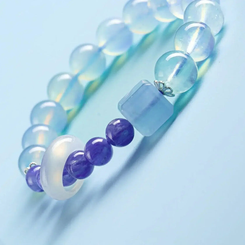 Natural Blue Crystal Bracelet (Love and Family) - Fengshui Luck Lab